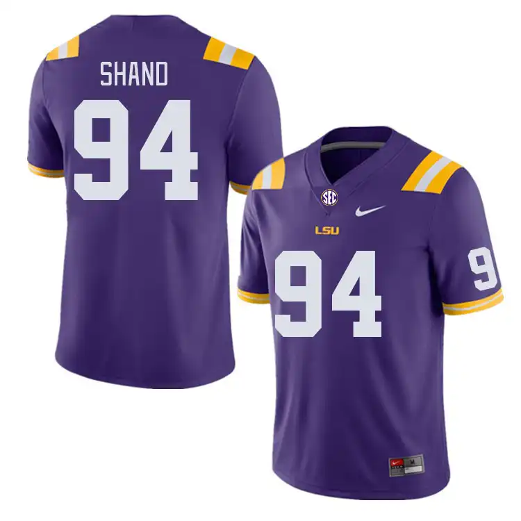 Men's LSU Tigers Paris Shand #94 Purple NCAA Football Jersey